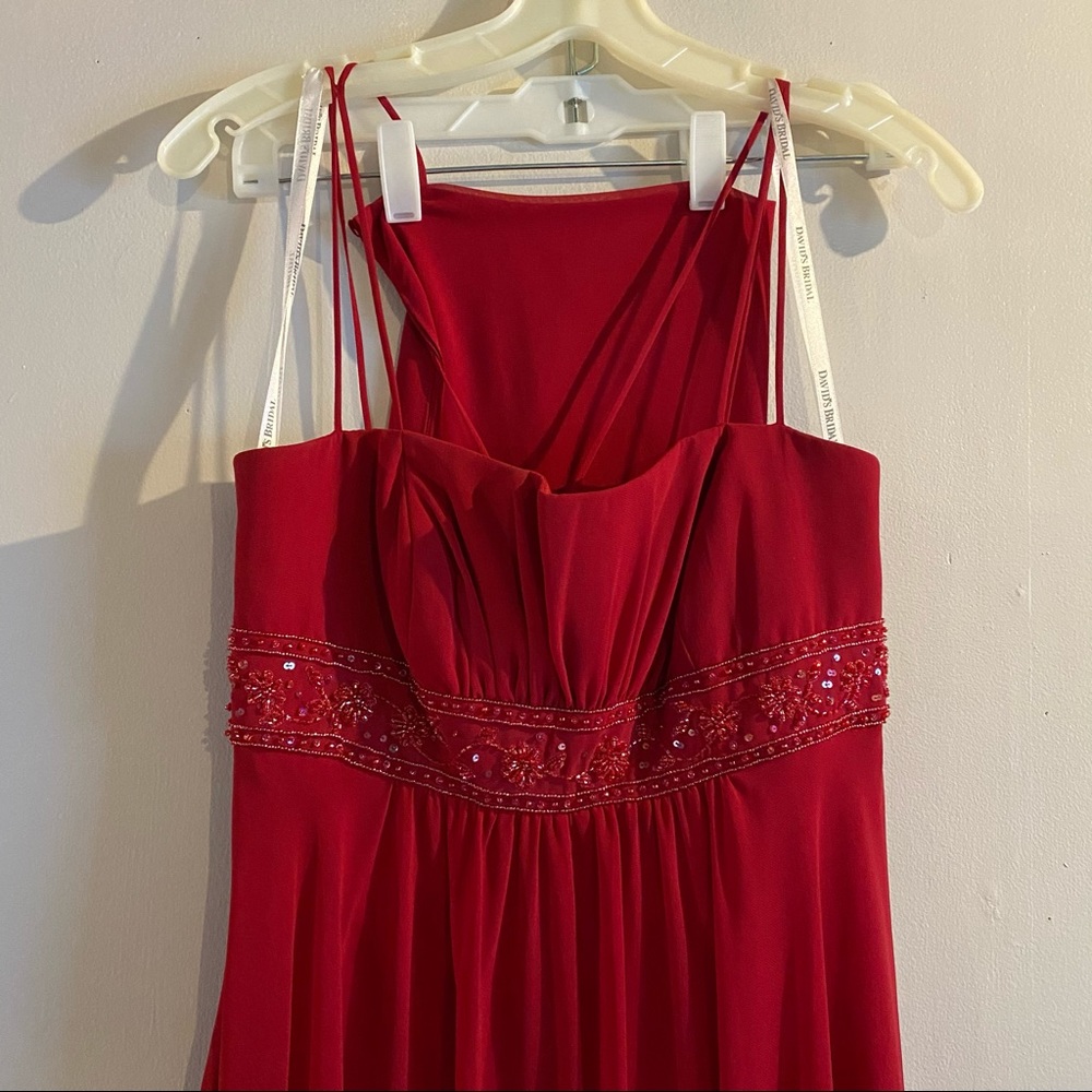 David’s Bridal Formal Gown, Matching Chiffon Scarf, Prom Dress / Regency Costume